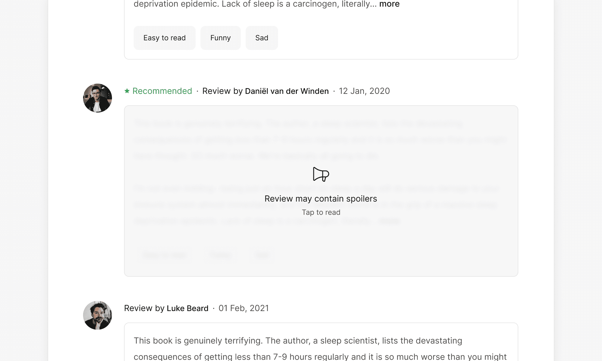 Oku reviews screenshot