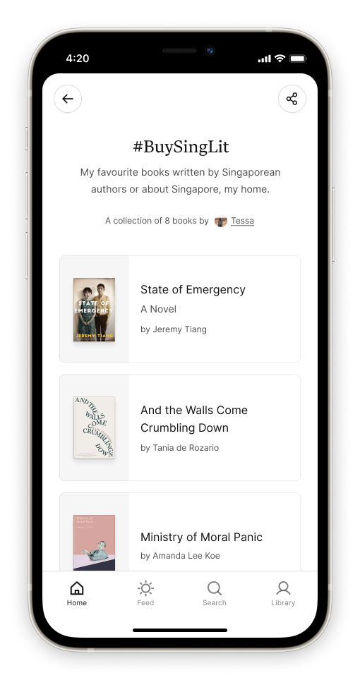 Screenshot: Create custom collections